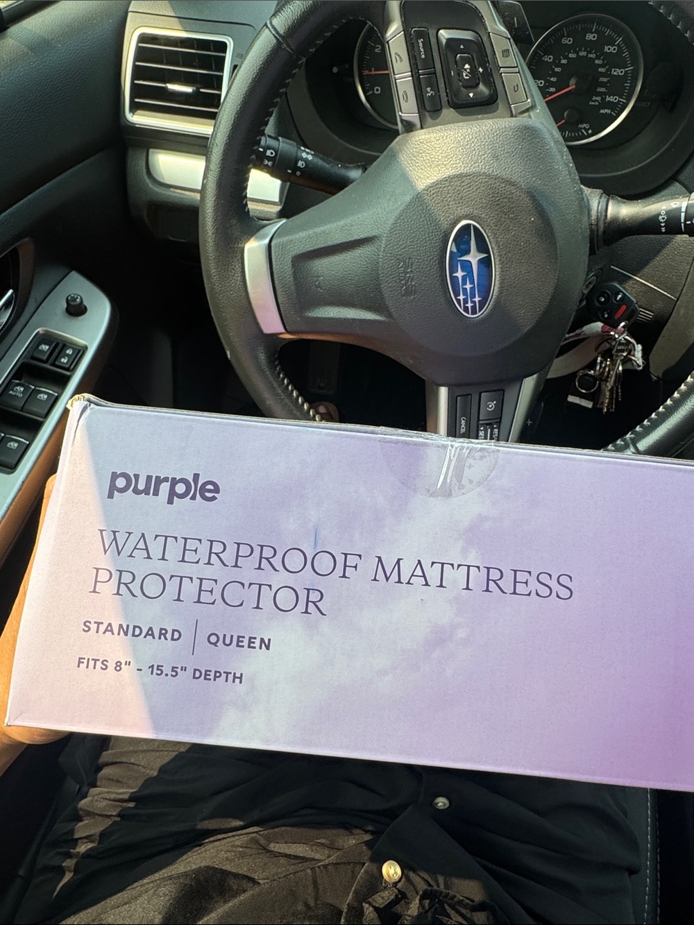 Purple Waterproof Mattress Protector - Picture 2 of 4